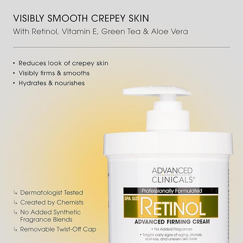 Advanced Clinicals Retinol Body Lotion & Face Moisturizer | Visible Anti Aging - Image 2