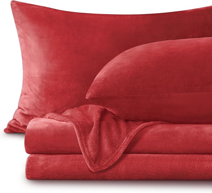 BEDELITE Flannel Sheets Twin Size Red by BEDELITE