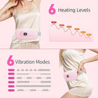 Portable Heating Pad Period Cramps: 2 Timer 6 Heat Levels 6 Vibration Modes - Image 2