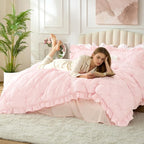 BEDELITE Baby Pink Twin Comforter Set - Image 7