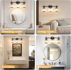 Modern 3 Light Crystal Vanity Light, Crystal Bathroom Light Fixtures, Compatible - Image 6