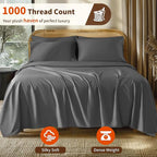 LBRO2M 1000 Thread Count 100% Egyptian Cotton Sheets Set 6 Piece Sets King Bed - Image 2