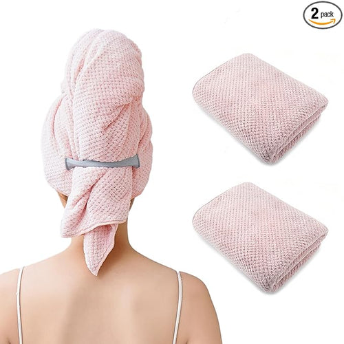 2 Packs Large Microfiber Hair Towel Wrap by Netcken