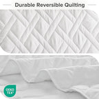 Comfort Spaces King Quilt Set Modern Reversible Diamond Coverlet King Bedding - Image 4