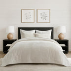 EVERGRACE Velvet Quilt Set California King 118'' x 106'', Luxurious Soft by EverGrace