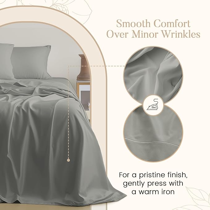 Egyptian Cotton Sheets Full Size Bed Set 15" Deep Pockets, 800TC Cotton Full - Image 4