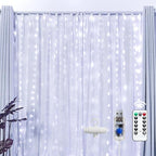 Brightown 300 LED Fairy Curtain Lights, 9.8ft x 9.8ft String Lights, USB Plug by Brightown