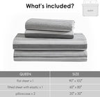 ClevaHome Classic Stripe Sheet Set - Image 5
