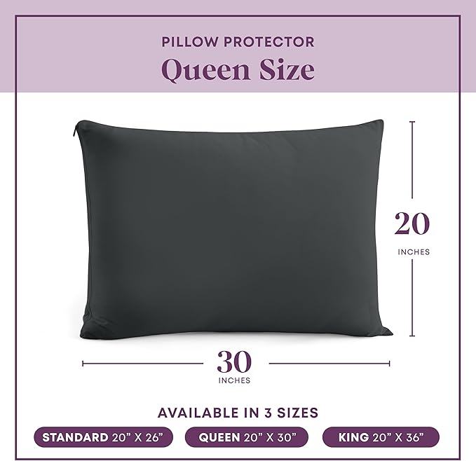 CirclesHome Pillow Protectors 4 Pack Queen Zippered - Image 6