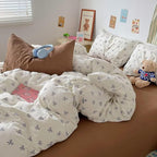 mixinni Vintage Bowknot Pattern Duvet Cover Set - Image 4