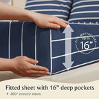 LuxClub 4 PC Full Size Sheet Set, Breathable Luxury Bed Sheets, Deep Pockets - Image 5