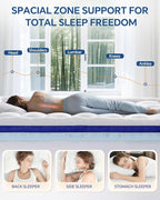 BEDELITE Full Mattress Topper Dual Layer 4 Inch Memory Foam Mattress Topper - Image 4
