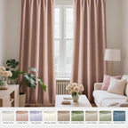 Joydeco Candy Pink Velvet Curtains 108 Inches 2 Panels, Luxury Thermal - Image 7