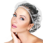 50PCS Disposable Shower Caps, Plastic Clear Thickening Bath Hair Cap and Thick by AIDIQIU