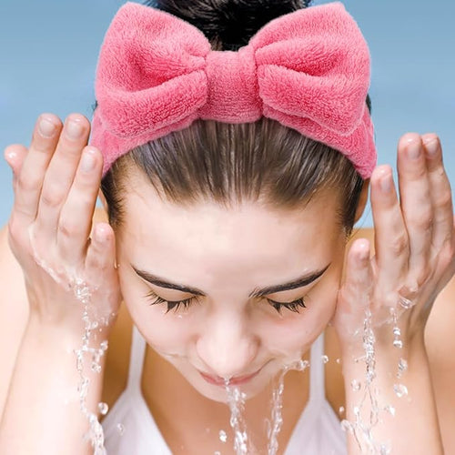 6 Pack Spa Headband for Women Skincare Makeup Headband Bow Hairband Party - Image 2