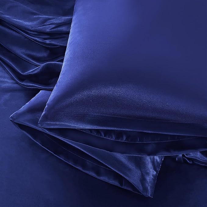 Aormenzy Satin Pillow Cases for Women Queen Size Set of 2, Fade Resistant by Aormenzy