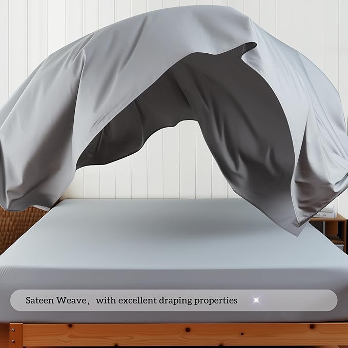 Cotton Flat Sheets Only, 600 TC 100% Cotton Flat Sheet Top Sheet Only, Twin - Image 9