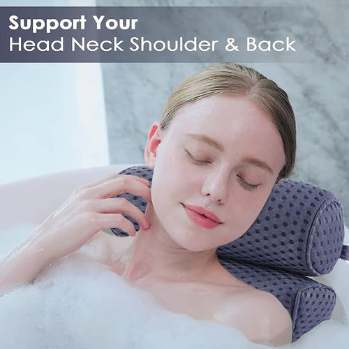 AEROiVi Luxury Bath Pillows for Tub，Bath Pillow Bathtub Pillows for Head and - Image 2