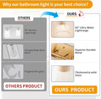 OCIOC 4-Light Bathroom Vanity Light, Burshed Gold Bathroom Light - Image 6