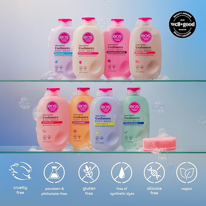 eos Cashmere Body Wash – Jasmine Peach, Moisturizing Body Wash, Creamy Gel - Image 8