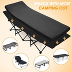 CYMULA Camping Cot Mattress 2in Memory Foam Sleeping Pad, Soft Warm Non-Slip - Image 3