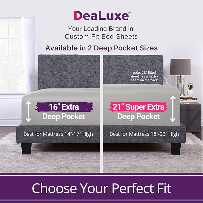 Deep Pocket Queen Fitted Sheet – 17” - Image 2