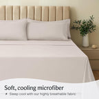 LuxClub 4 PC Sheet Set Bed Sheets Deep Pockets 16" Eco Friendly Wrinkle Free - Image 3