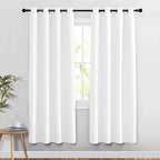 NICETOWN White Doorway Curtains 78 inches Long, Grommet Privacy Door Curtains by NICETOWN