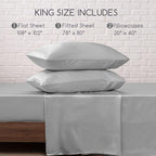 MR&HM Satin Bed Sheets, King Size Sheets Set - Image 7