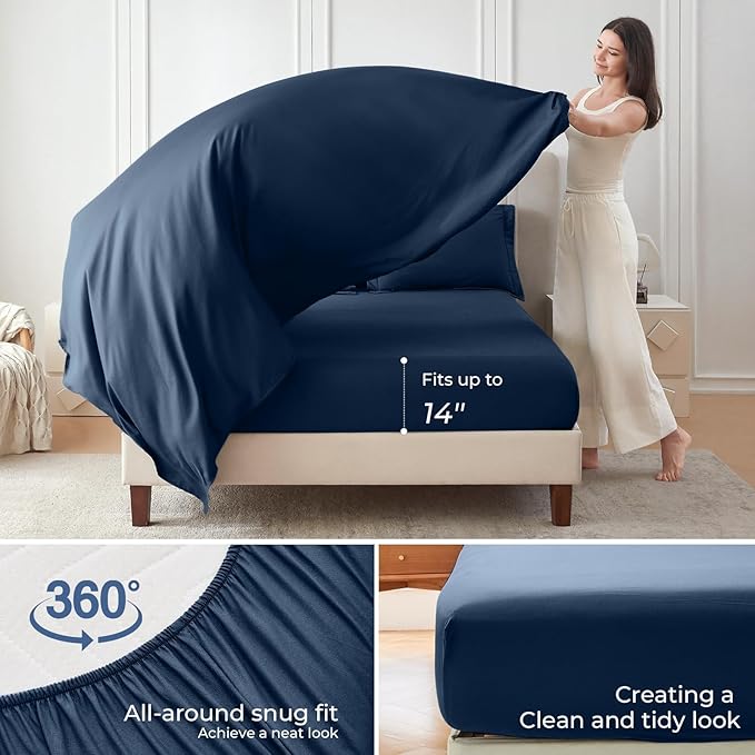 Sasttie King Size Comforter Set, 7 Pieces Bed in a Bag King, Complete Bedding - Image 5