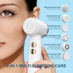 Electric Face Scrubber with Led Display & Facial Cleansing Brush - Image 6