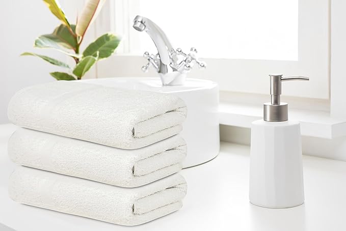 ZUPERIA White Bath Towels Bulk 36 Pack - Image 4