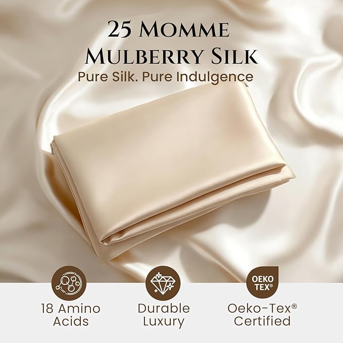 THXSILK 100% Silk Pillowcase for Hair and Skin Luxury 25 Momme Mulberry Silk - Image 6