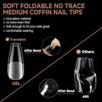 UNA GELLA Coffin Nails Tips, 12 Sizes - Image 6
