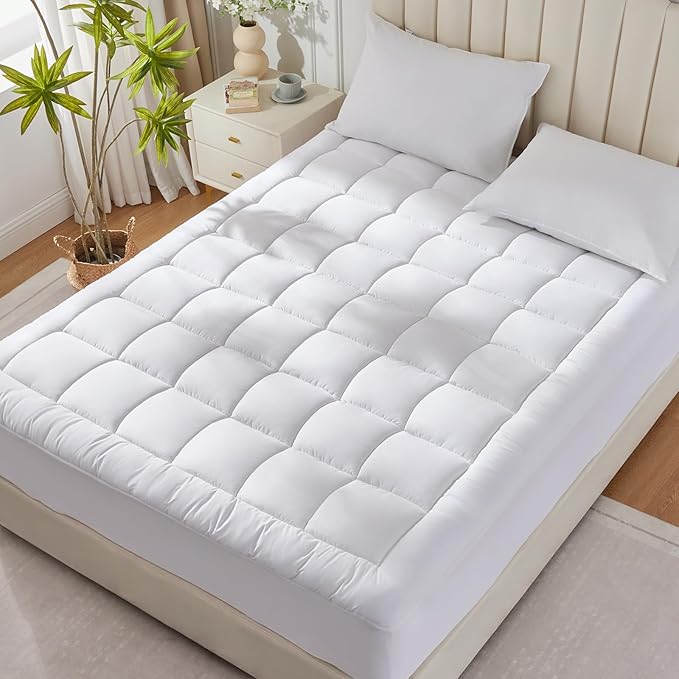 CozyLux Twin Extra Long Size Mattress Pad Pillow Top Cotton Cooling Twin XL - Image 8