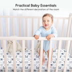 Yoofoss Baby Crib Sheets for Boys Girls, Fitted Crib Sheet 2 Pack for Standard - Image 6
