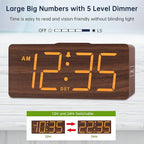 DreamSky Wooden Digital Alarm Clock - Image 4