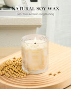 M&SENSE Fresh Linen Scented Vegan Soy Candles, Non-Toxic Subtle Aroma, 8.1oz - Image 2