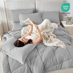 Sasttie Twin Comforter Set, 5 Pieces Bed in a Bag Twin, Complete Bedding Set - Image 5