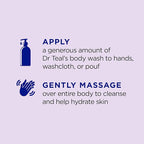 Dr Teal's Body Wash with Pure Epsom Salt, Soothe & Sleep with Lavender - Image 3