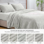 BEDELITE Flannel Sheets King Size Light Grey - Image 9