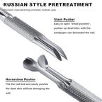 Pre-treatment Cuticle Pusher, Russian Prep Nail Pushers, Dual Ended Cuticle - Image 2