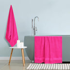 GLAMBURG Premium Cotton Oversized 2 Pack Bath Sheet 35x70-100% Pure Cotton - Image 4