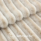 decorUhome Summer Cozy Faux Fur Throw Pillow Covers 22x22 Set of 2 Decorative - Image 3