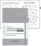 Dotted Journal Notebook with Premade Bullet Templates, Pre-made Dot Grid by SIMSIMY