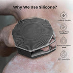 iTokGoK® Silver-Infused 2-in-1 Silicone Body Scrubber, Double-Sided Design Body - Image 3
