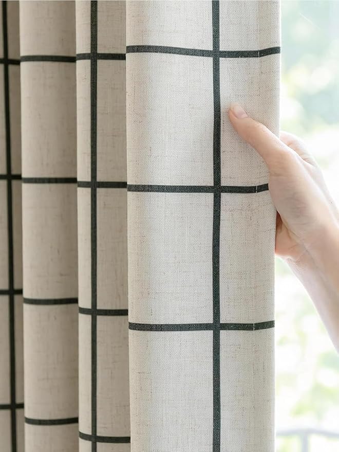 Plaid Pinch Pleated Curtains by THREEGIRLSHOME