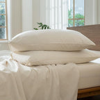 MooMee Striped Duvet Cover Set 100% Washed Cotton Linen Like Textured - Image 9