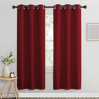 NICETOWN Burgundy Red Bedroom Curtains 72 inches Long, Grommet Blackout Thermal by NICETOWN