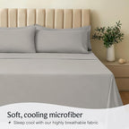 LuxClub 4 PC Full Sheet Set, Breathable Luxury Bed Sheets, Deep Pockets 18" - Image 3